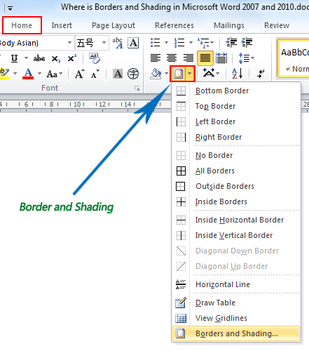 create boxes with a border on word for mac